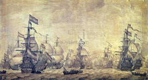  The Elder Willem Van de  Velde The Dutch Navy Sailing - Canvas Art Print