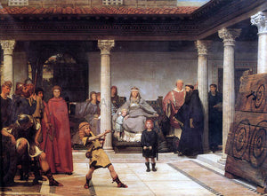  Sir Lawrence Alma-Tadema The Education of the Children of Clovis - Canvas Art Print
