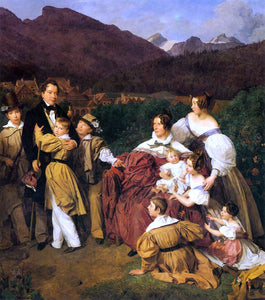  Ferdinand Georg Waldmuller The Eltz Family - Canvas Art Print