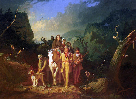  George Caleb Bingham The Emigration of Daniel Boone - Canvas Art Print