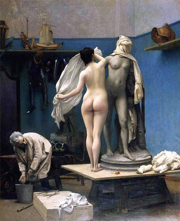  Jean-Leon Gerome The End of the Sitting - Canvas Art Print