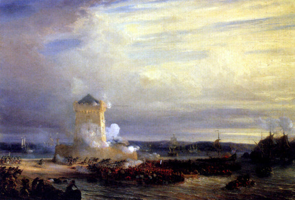  Theodore Gudin The English Landing At Calais - Canvas Art Print