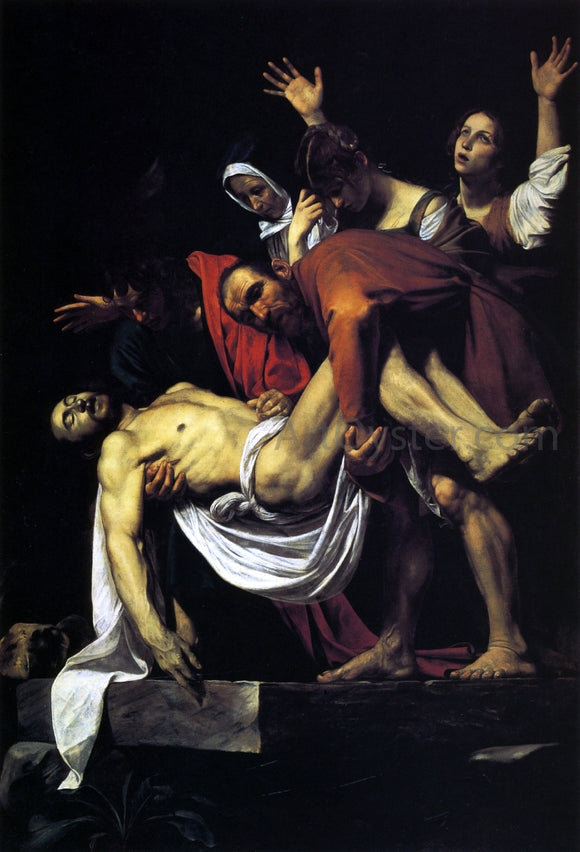  Caravaggio The Entombment of Christ - Canvas Art Print