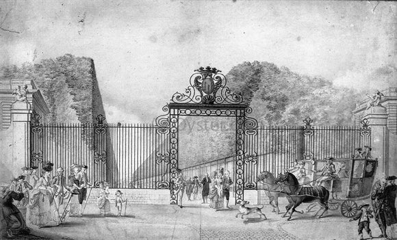  Gaspard Duche De Vancy The Entrance to Blossac Park in Poitiers - Canvas Art Print