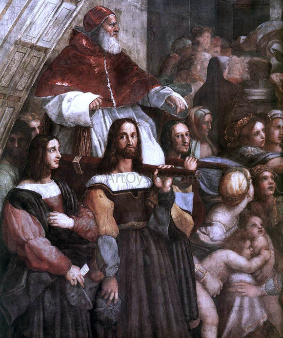  Raphael The Expulsion of Heliodorus from the Temple (detail 1) (Stanza di Eliodoro) - Canvas Art Print