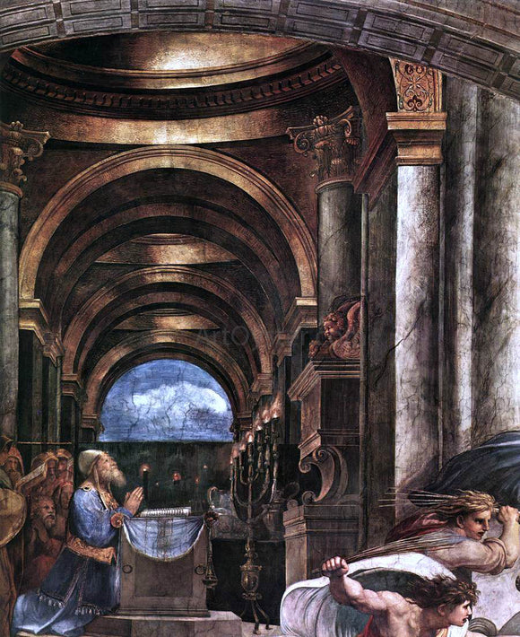  Raphael The Expulsion of Heliodorus from the Temple (detail 2) (Stanza di Eliodoro) - Canvas Art Print
