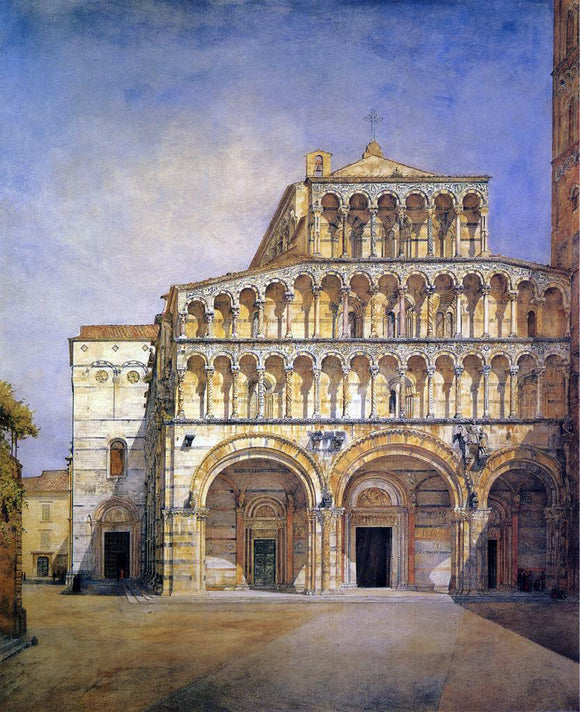  Henry Roderick Newman The Facade of the Duomo at Lucca - Canvas Art Print