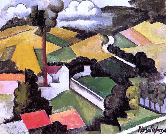  Roger De la Fresnaye The Factory Chimney, Meulan Landscape - Canvas Art Print