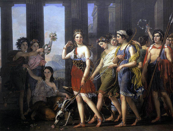  Joseph Paelinck The Fair Anthia Leading her Companions to the Temple of Diana in Ephesus - Canvas Art Print