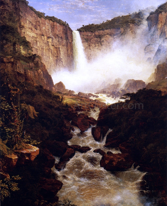  Frederic Edwin Church The Falls of Tequendama, Near Bogota, New Granada - Canvas Art Print