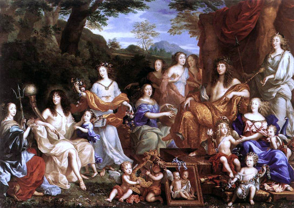  Jean Nocret The Family of Louis XIV - Canvas Art Print