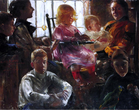  Lovis Corinth The Family of the Painter Fritz Rumpf - Canvas Art Print