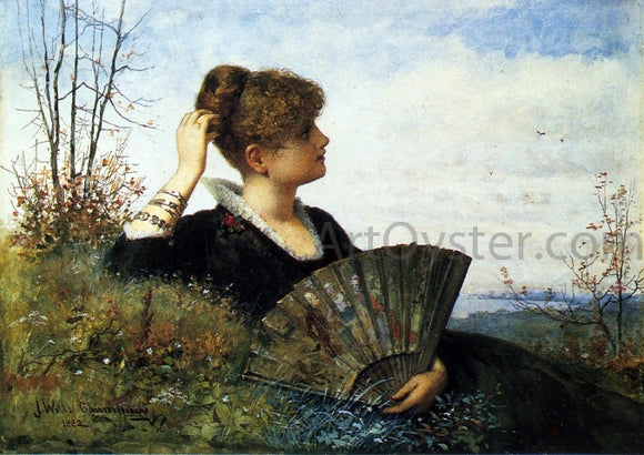  James Wells Champney The Fan - Canvas Art Print