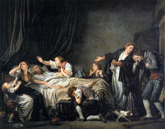  Jean Baptiste Greuze The Father's Curse: The Son Punished - Canvas Art Print