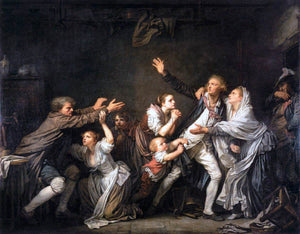  Jean Baptiste Greuze The Father's Curse: The Ungrateful Son - Canvas Art Print