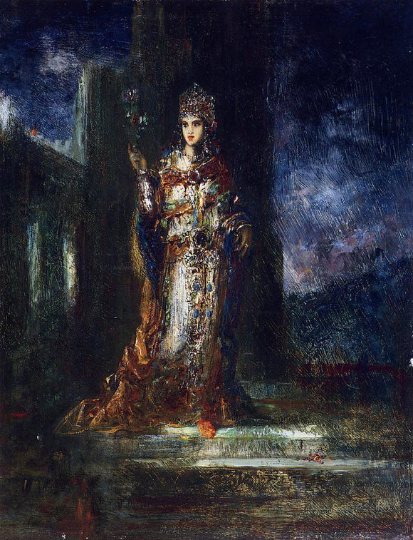  Gustave Moreau The Fiancee of the Night (also known as The Song of Songs) - Canvas Art Print