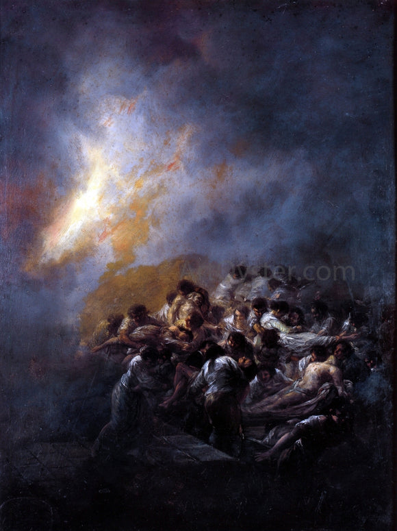  Francisco Jose de Goya Y Lucientes The Fire at Night - Canvas Art Print