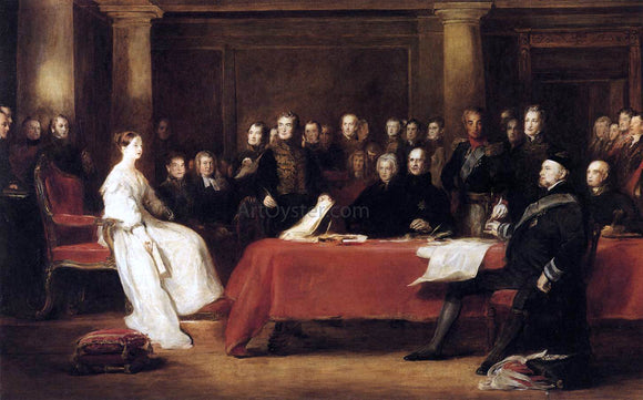  Sir David Wilkie The First Council of Queen Victoria - Canvas Art Print