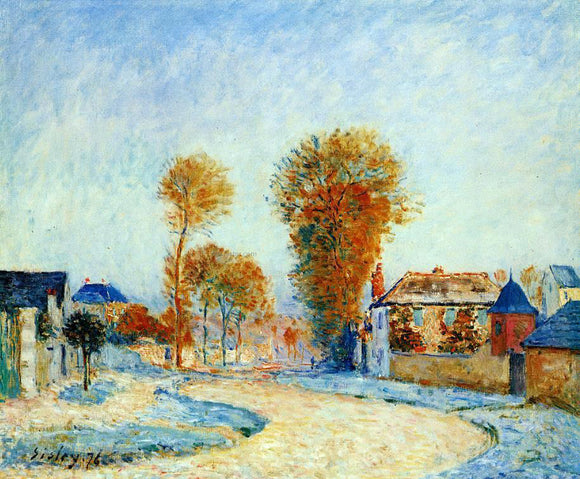  Alfred Sisley The First Hoarfrost - Canvas Art Print