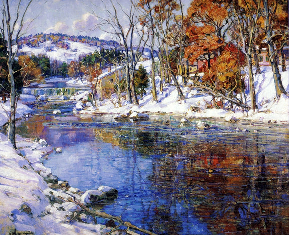  George Gardner Symons The First Snowfall - Canvas Art Print