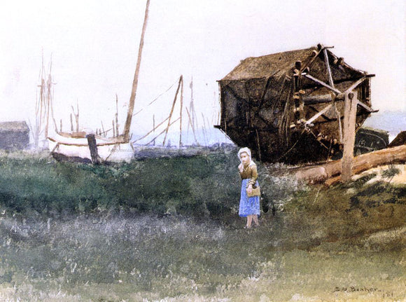  Dennis Miller Bunker The Fisher Girl, Nantucket - Canvas Art Print