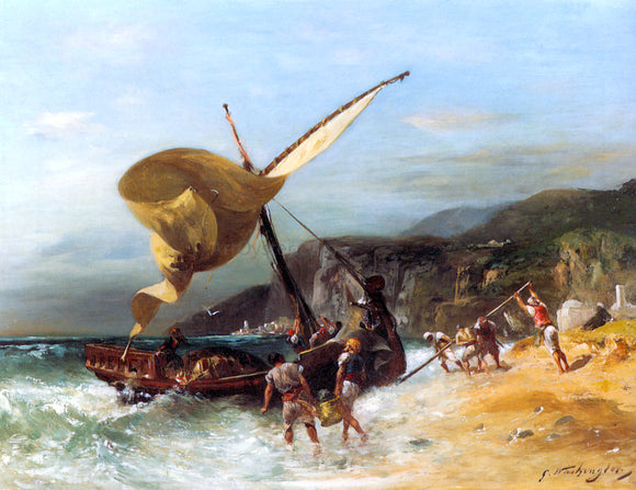  Georges Washington The Fishermen's Departure - Canvas Art Print