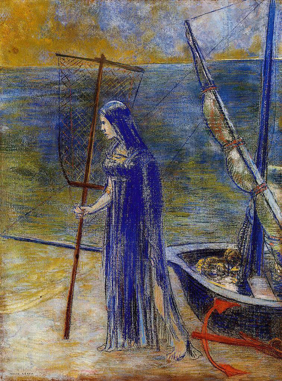 Odilon Redon The Fisherwoman - Canvas Art Print