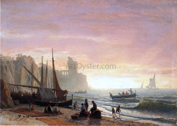  Albert Bierstadt The Fishing Fleet - Canvas Art Print