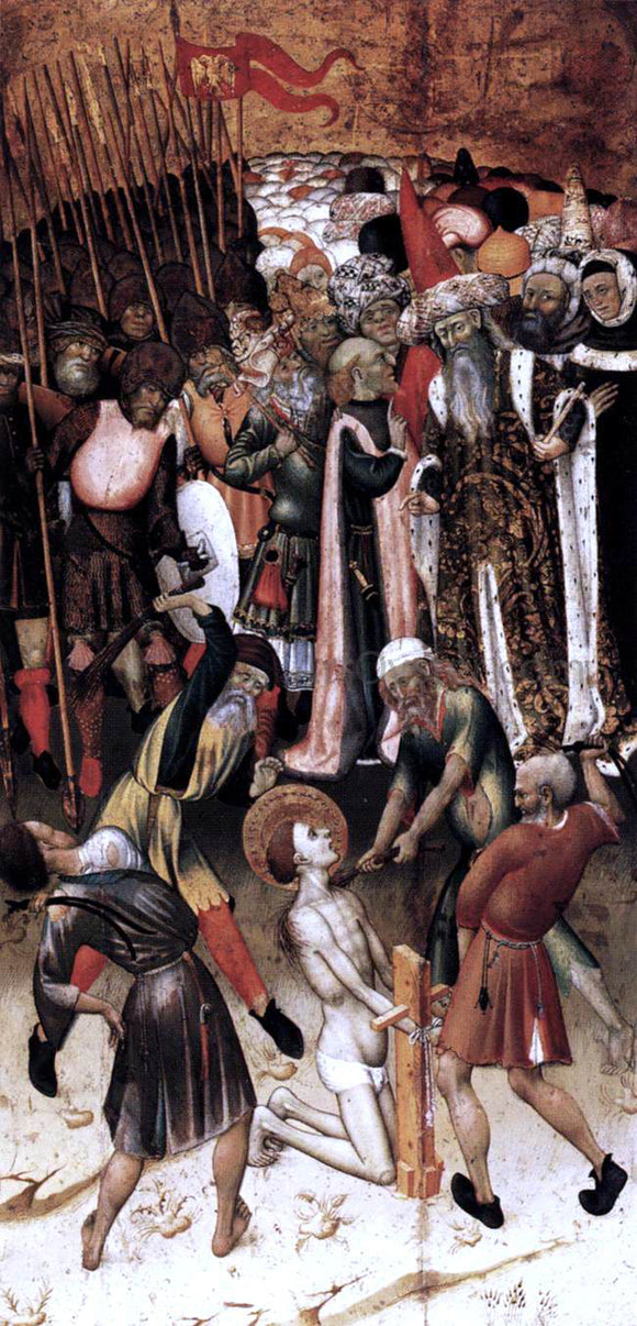  Bernat Martorell The Flagellation of St George - Canvas Art Print