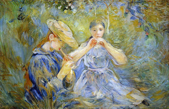  Berthe Morisot The Flageolet - Canvas Art Print