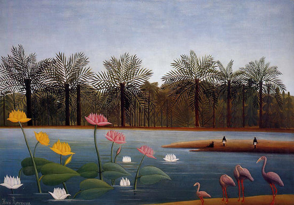  Henri Rousseau The Flamingos - Canvas Art Print
