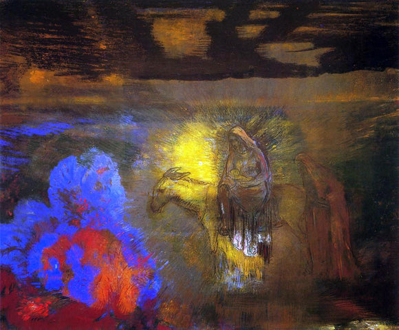  Odilon Redon The Flight into Egypt - Canvas Art Print