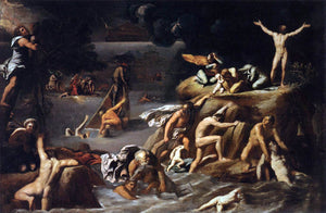  Antonio Carracci The Flood - Canvas Art Print