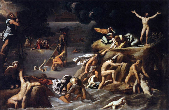  Antonio Carracci The Flood - Canvas Art Print