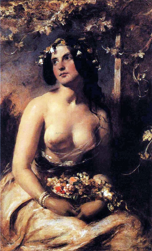  William Etty The Flower Girl - Canvas Art Print
