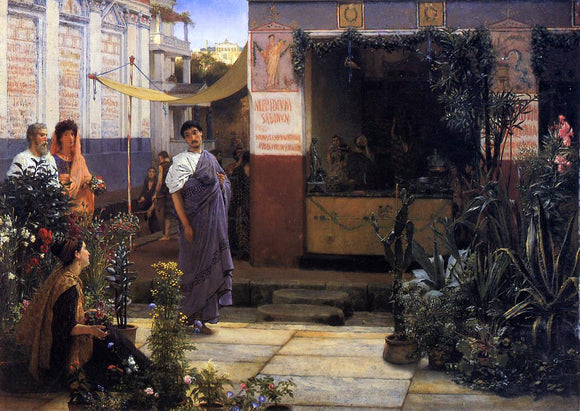  Sir Lawrence Alma-Tadema The Flower Market - Canvas Art Print
