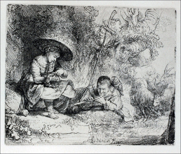  Rembrandt Van Rijn The Flute Player - Canvas Art Print