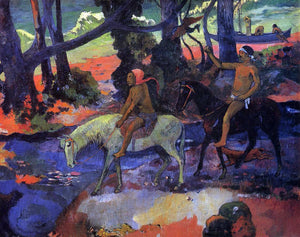  Paul Gauguin The Ford (also known as Flight) - Canvas Art Print
