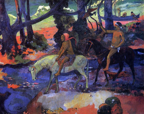  Paul Gauguin The Ford (also known as Flight) - Canvas Art Print