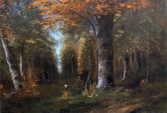  Gustave Courbet The Forest in Autumn - Canvas Art Print