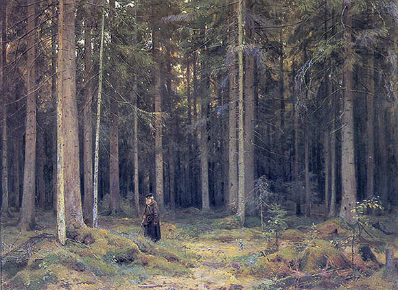  Ivan Ivanovich Shishkin The Forest of Countess Mordvinova - Canvas Art Print