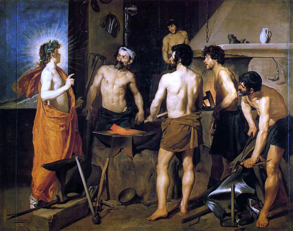  Diego Velazquez The Forge of Vulcan - Canvas Art Print