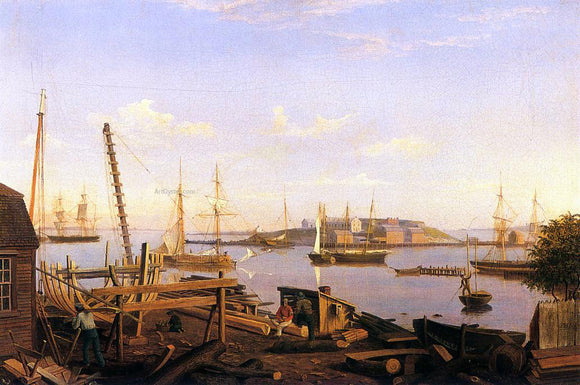  Fitz Hugh Lane The Fort and Ten Pound Island, Gloucester - Canvas Art Print