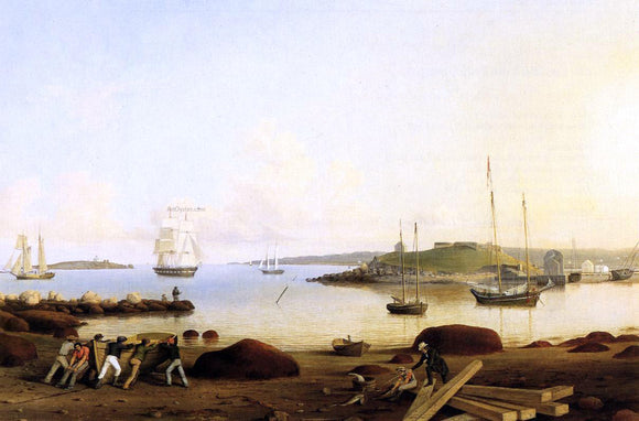 Fitz Hugh Lane The Fort and Ten Pound Island, Gloucester, Massachusetts - Canvas Art Print
