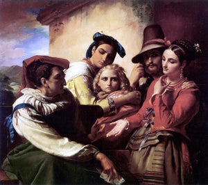  Francois Joseph Navez The Fortune Teller - Canvas Art Print