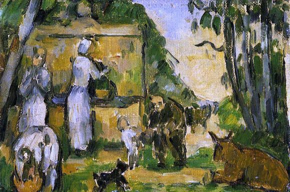  Paul Cezanne The Fountain - Canvas Art Print