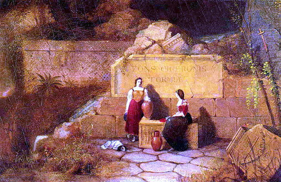  Robert Walter Weir The Fountain of Cicero - Canvas Art Print