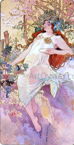  Alphonse Maria Mucha The Four Seasons: Fall - Canvas Art Print