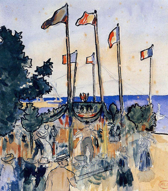  Henri Edmond Cross The Fourth of July by the Sea - Canvas Art Print