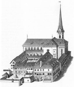  Heinrich Keller The Fraumunsterkirche in Zurich - Canvas Art Print